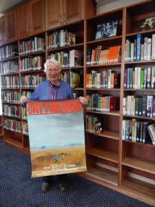 David Kenvyn in the library
